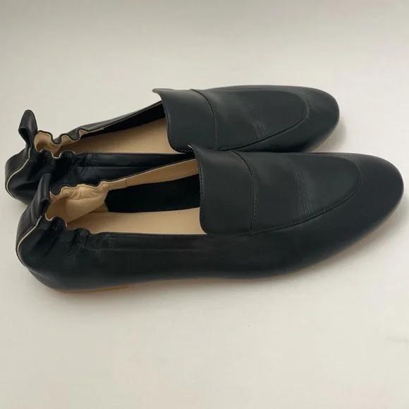Everlane Black Leather Slip-On Loafers The Day Glove with Elastic Heel Size 11 - Picture 2 of 11